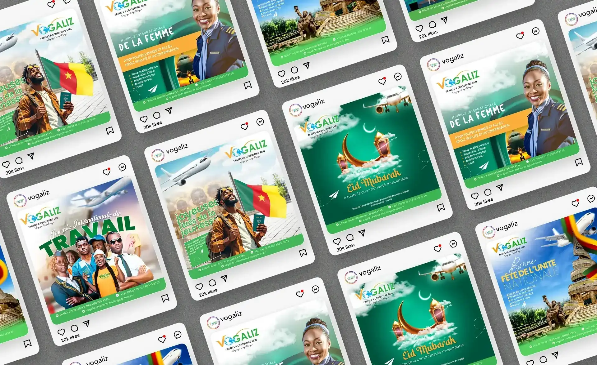 Identité visuelle Vogaliz Travels